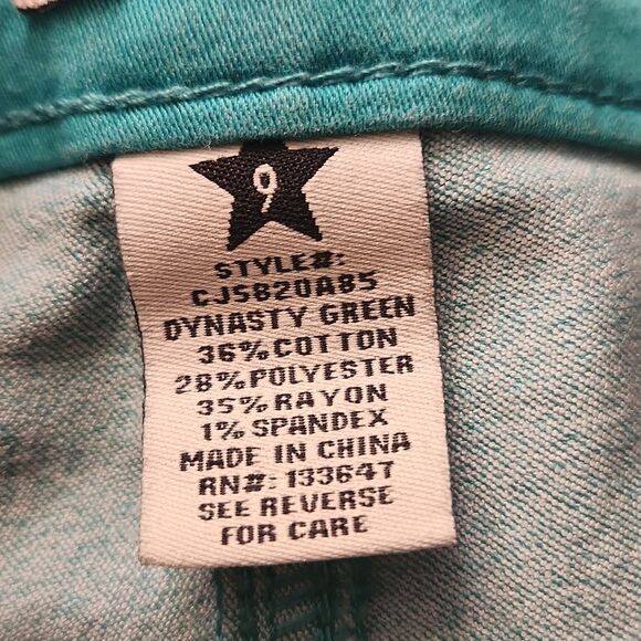 Celebrity Pink Jeans Turquoise Low-Rise Skinny Jeans Size 9 US 8 - Picture 7 of 7